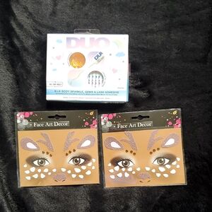 Halloween Face Art & Body Art Set Sparkles, Gems & Adhesive Set FESTIVAL WEAR